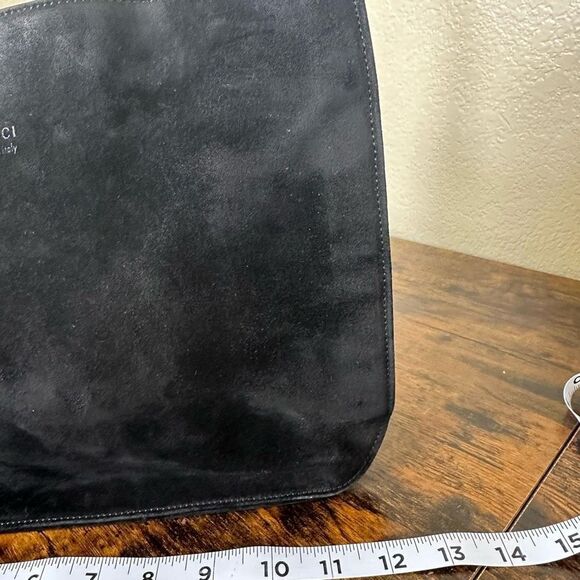 Gucci Suede Hobo Bag Black W/ Certificate of Authenticity - Picture 13 of 16